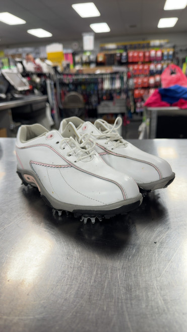 Vist Large View of Product Image Which is Used Foot Joy Jr Golf Shoes White Junior 05.5