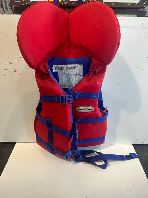 Vist Large View of Product Image Which is Used Youth PFD Red LG