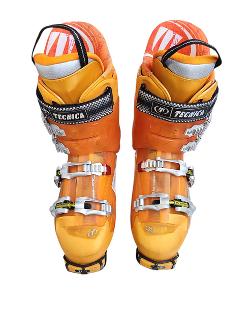 Vist Large View of Product Image Which is Used Tecnica DIABLO FIRE Mens DH Ski Boot Orange 285 MP - M10.5 - W11.5 11708-S000181223