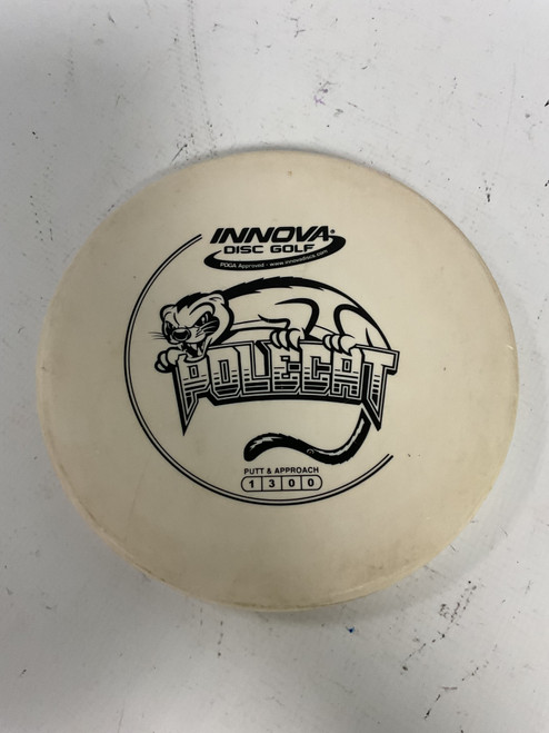 Vist Large View of Product Image Which is Used Innova POLECAT Disc Golf Putter White