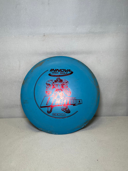 Vist Large View of Product Image Which is Used Innova DX DESTROYER Disc Golf Driver Royal Blue 11490-S000263761