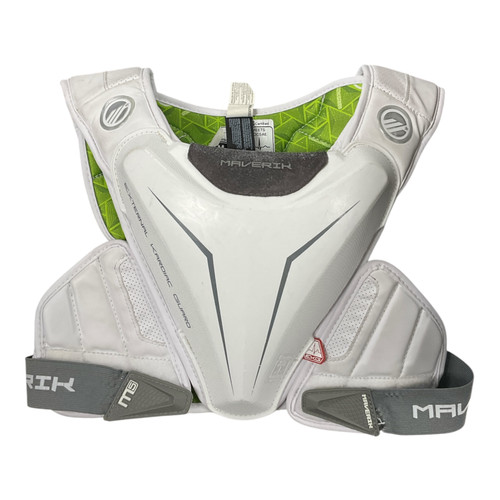 Vist Large View of Product Image Which is Used Maverik M5 Lacrosse Shoulder Pads White MD 11362-S000161588