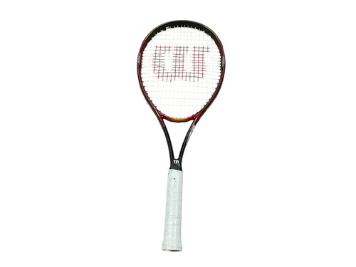 Vist Large View of Product Image Which is Used Wilson GRAPHITE FORCE Adult Tennis Racquet Red 4 1/2"