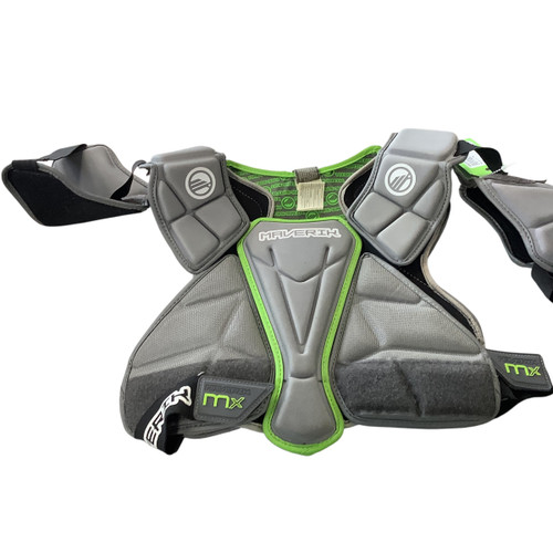 Vist Large View of Product Image Which is Used Maverik MX Lacrosse Shoulder Pads Grey SM 11479-S000399166