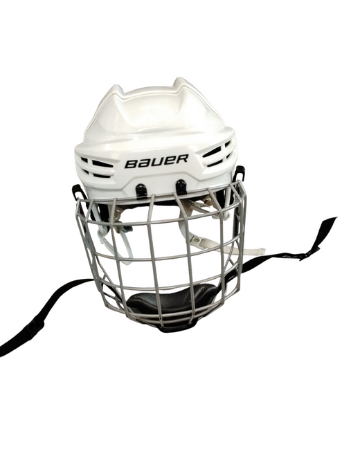 Vist Large View of Product Image Which is Used Bauer IMS5.0 Helmet Cage Combo White SM 11866-S000026578
