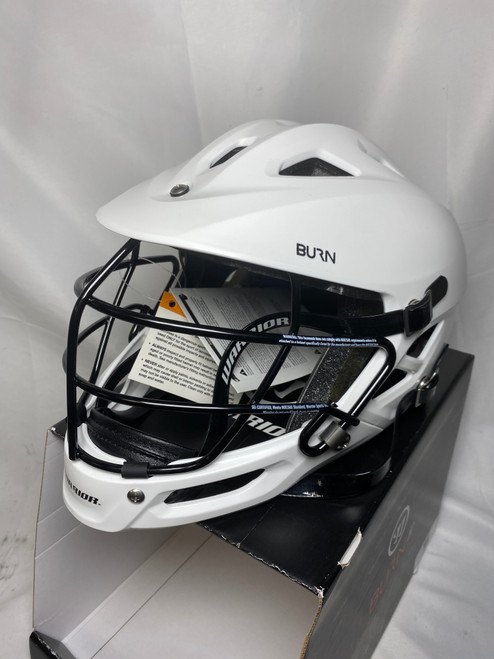 Vist Large View of Product Image Which is New Warrior BURN JR Lacrosse Helmet White One Size