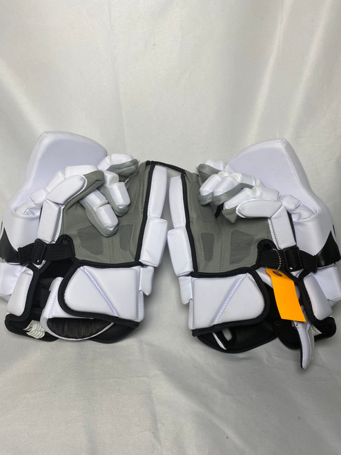 Vist Large View of Product Image Which is New Warrior FATBOY GOALIE GLOVES LAX Goalie Gloves M White LG 11476-S000307517