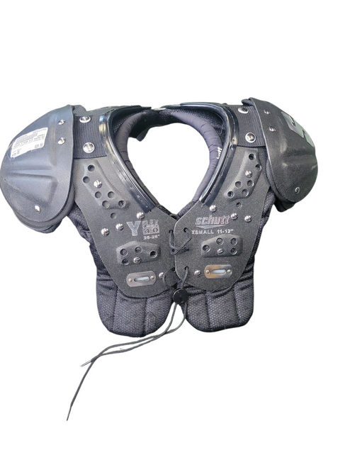 Used Schutt Y FLEX 4.0 YOUTH SHOULDER PADS FB Shoulder Pads Black XS 11708-S000181249