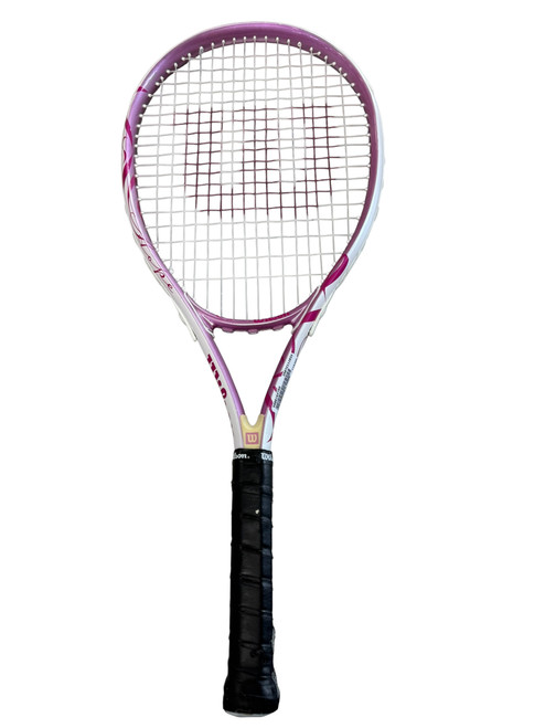 Used Wilson HOPE Womens Tennis Racquet Pink 4 1/4" 11833-S000164780 Vist Large View of Product Image Which is Used Wilson HOPE Womens Tennis Racquet Pink 4 1/4"