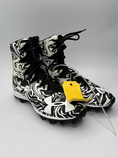 Vist Large View of Product Image Which is Used Under Armour LAX Cleats Boys White Junior 06