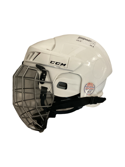 Vist Large View of Product Image Which is Used CCM HT 50 Helmet Cage Combo White LG 11642-S000131365