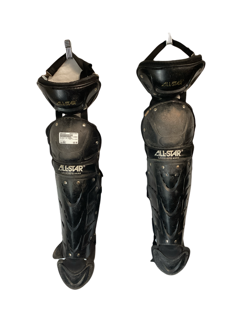 Vist Large View of Product Image Which is Used All-Star LEG GUARDS Catchers Leg Guards Black Adult 11642-S000131377