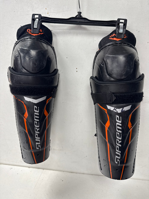 Vist Large View of Product Image Which is Used Bauer SUPREME ONE.4 Junior Shin Guards Black 11" 11891-S000304707