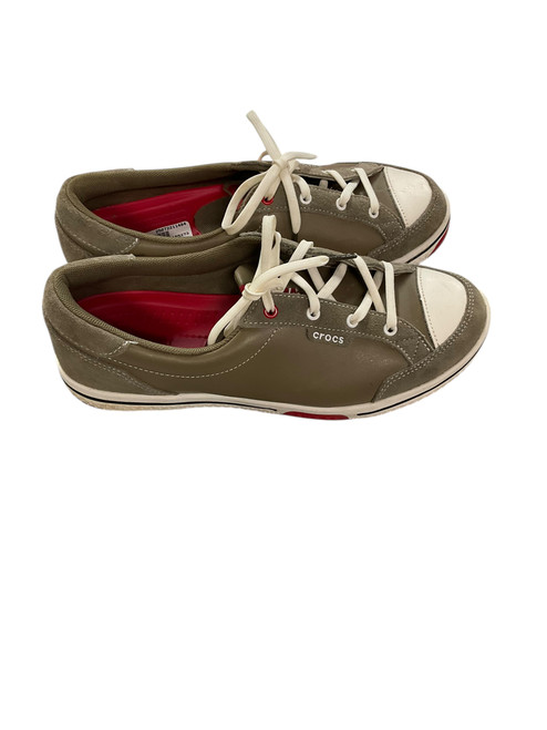 Vist Large View of Product Image Which is Used Crocs Womens Golf Shoes Brown Senior 8.5 11484-S000284744