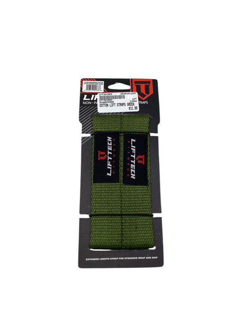 Vist Large View of Product Image Which is New COTTON LIFT STRAPS GREEN