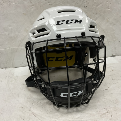 Vist Large View of Product Image Which is Used CCM TACKS 210 Helmet Cage Combo White XS 11855-S000188293