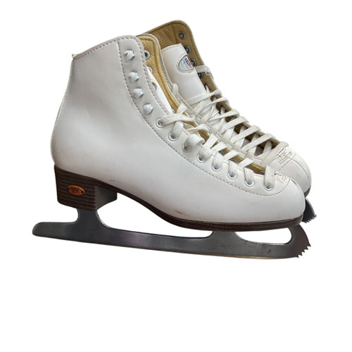 Vist Large View of Product Image Which is Used Riedell 110W WomensFigure Skate White Senior 7 11815-S000484068
