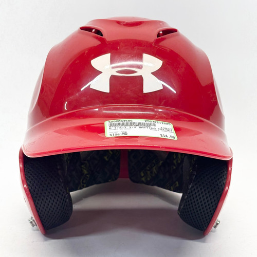 Used Under Armour UABH100 Batting Helmet No Mask Red MD 11805-S000064586