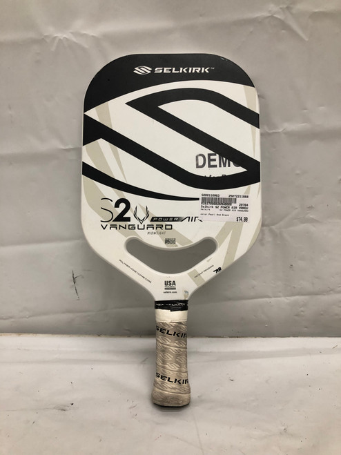Vist Large View of Product Image Which is Used Selkirk S2 POWER AIR VANGUARD Pickleball Racquet Pearl And Black 11668-S000110963