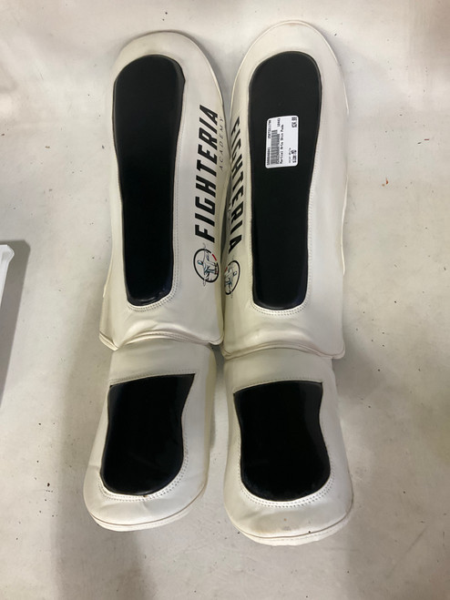Vist Large View of Product Image Which is Used Martial Arts Shin Pads White MD