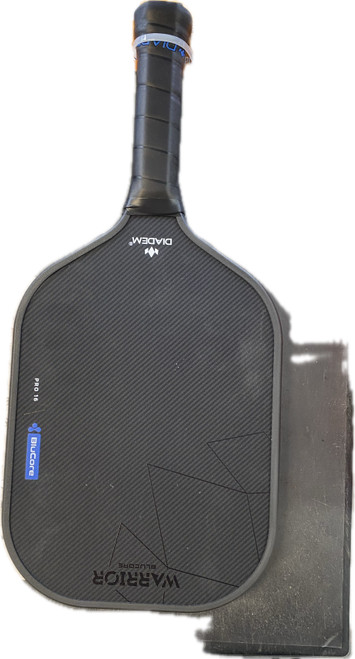 Vist Large View of Product Image Which is Used Diadem WARRIOR BLUECORE Pickleball Racquet Black