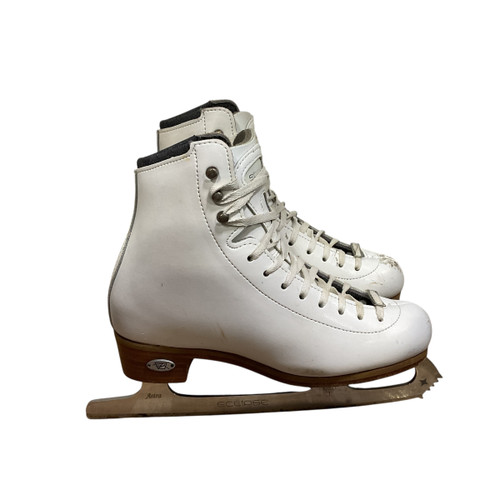 Vist Large View of Product Image Which is Used Riedell STRIDE J23 Girls Figure Skate White Junior 03.5