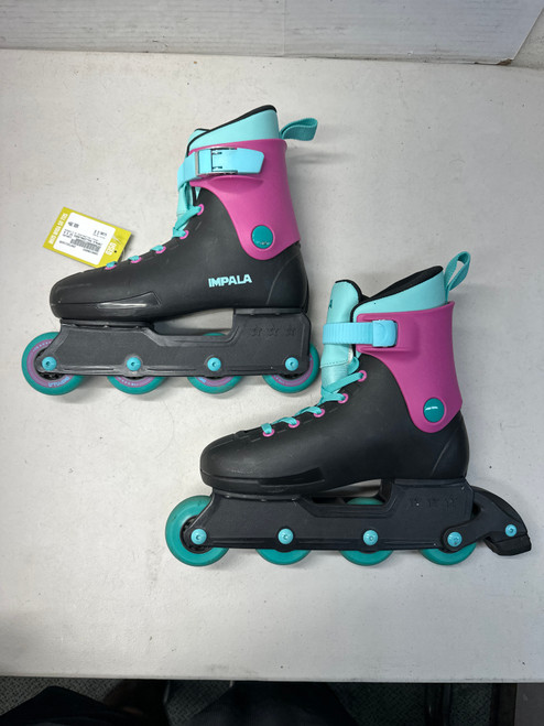 Vist Large View of Product Image Which is Used IMPALA ROLLERBLADES SZ 8 WOMENS Senior Rec Fitness Skates Black Senior 8