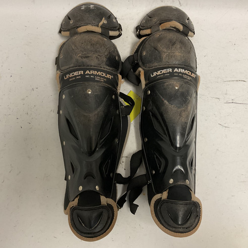 Vist Large View of Product Image Which is Used Under Armour UALG2-JRVS Catchers Leg Guards Black Junior 11855-S000188318