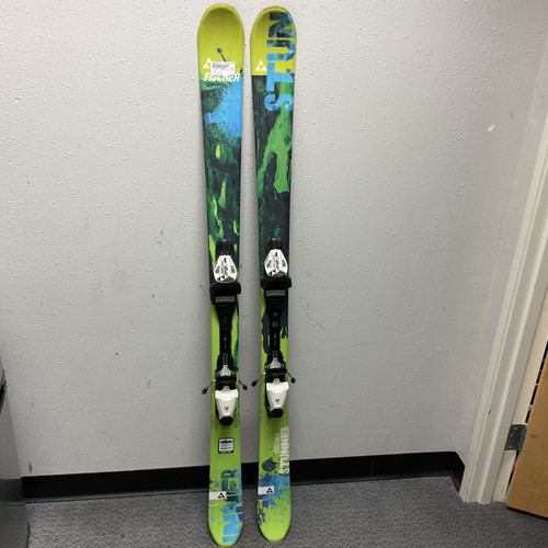 Vist Large View of Product Image Which is Used Fischer STUNNER Boys DH Ski/Binding Neon Green 151 cm 11855-S000188322