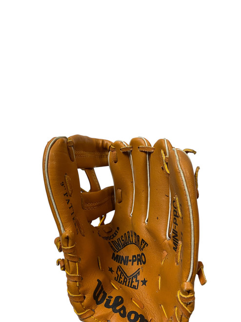 Vist Large View of Product Image Which is Used Wilson MINI PRO BB/SB Glove T-ball Brown 9"