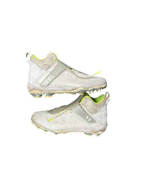 Vist Large View of Product Image Which is Used Under Armour Adult FB Cleats White Senior 12 11885-S000186250