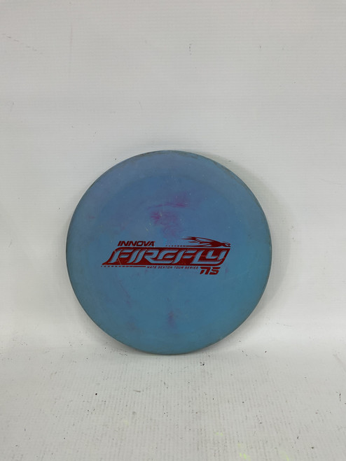 Vist Large View of Product Image Which is Used Innova NEXUS FIREFLY Disc Golf Putter Purple