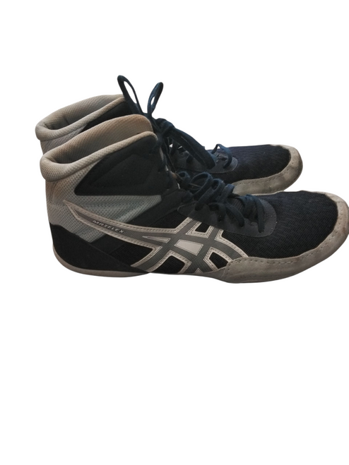 Vist Large View of Product Image Which is Used Asics Wrestling Shoes Navy Blue Youth 10.0 11866-S000026797