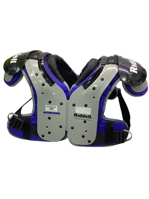 Vist Large View of Product Image Which is Used Riddell PURSUIT SHOULDER PADS FB Shoulder Pads Grey LG 11347-S000251651
