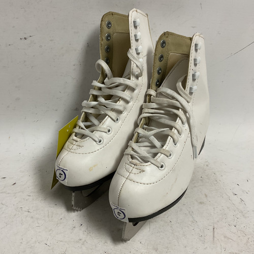 Vist Large View of Product Image Which is Used American Athletic FIGURE SKATES WomensFigure Skate White Senior 5 11855-S000188345