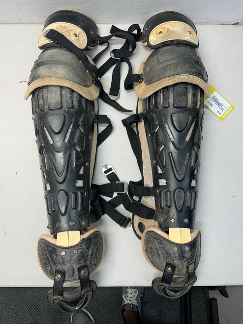 Used All Star LGPRO Catchers Leg Guards Black Adult 11835-S000196867