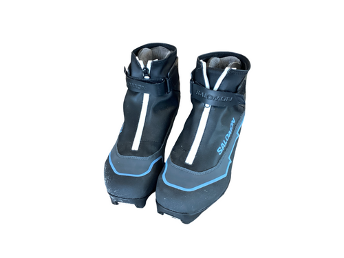 Vist Large View of Product Image Which is Used Salomon Womens NNN XC Ski Boots Black M 07-07.5 / W 08-08.5