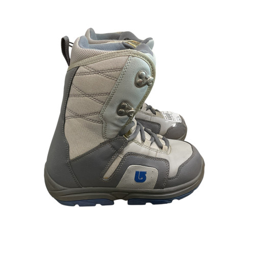 Used Burton MOTO KIDS Boys Snowboard Boots Grey Junior 04 11813-S000328545