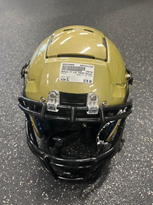 Vist Large View of Product Image Which is Used Schutt F7 LX1 YOUTH FB Helmet Gold XL 11726-S000284089