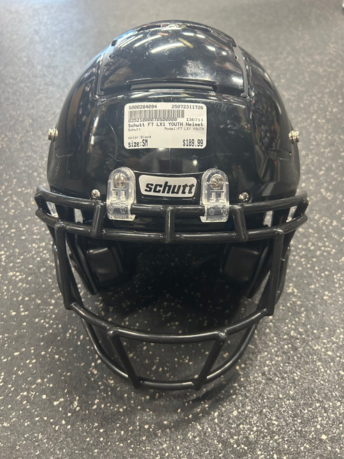 Vist Large View of Product Image Which is Used Schutt F7 LX1 YOUTH FB Helmet Black SM 11726-S000284094