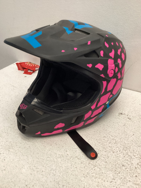 Vist Large View of Product Image Which is Used Fox V1 UNDERFLOW Junior Helmet Pink MD 11443-S000196123