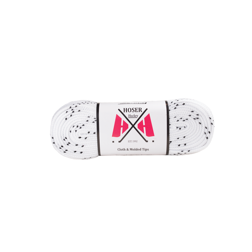 Vist Large View of Product Image Which is Hoser Hockey Cloth Laces White