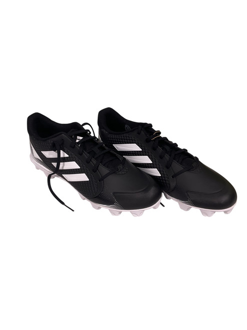 Vist Large View of Product Image Which is Used Adidas PURE HUSTLE BB/SB Cleats Black And White Senior 13