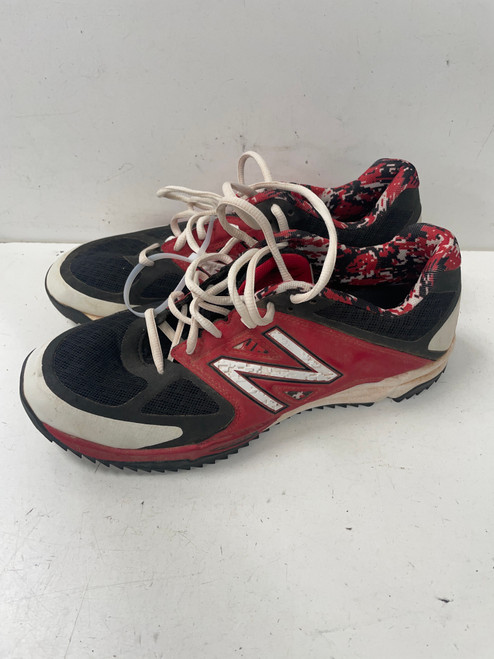 Vist Large View of Product Image Which is Used New Balance T4040BR2 BB/SB Cleats White/Black/Red Senior 9.5 11891-S000304864