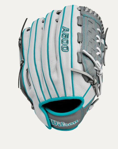 Vist Large View of Product Image Which is New Wilson A500 Siren 11.75" Youth Fastpitch Softball Glove