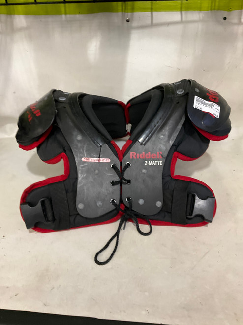 Vist Large View of Product Image Which is Used Riddell Z MATTE FB Shoulder Pads Black MD 11790-S000046992