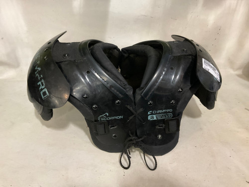 Vist Large View of Product Image Which is Used Champro SCORPION FB Shoulder Pads Black SM 11790-S000046993