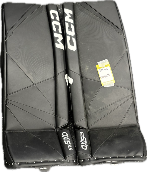 Vist Large View of Product Image Which is Used CCM AXIS 2.9 Goalie Leg Pads Senior Black 34" 11894-S000030829