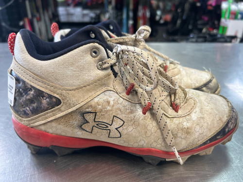 Vist Large View of Product Image Which is Used Under Armour BRYCE HARPER BB/SB Cleats White Junior 06