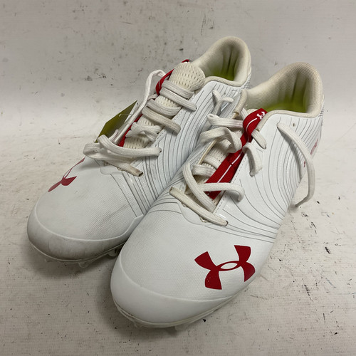 Vist Large View of Product Image Which is Used Under Armour Nitro 3021067-109 Adult FB Cleats White And Red Senior 11.5 11855-S000188381